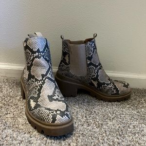 Snakeskin Chelsea boot